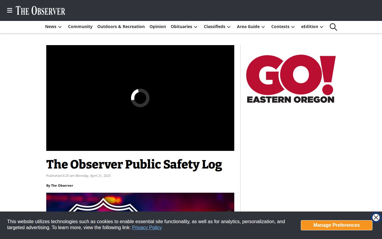 Union County crime news view of The Observer public safety log